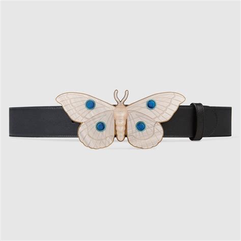 gucci moth belt|Gucci leather belt.